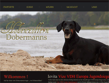Tablet Screenshot of dobermann-von-hohenzollern.de